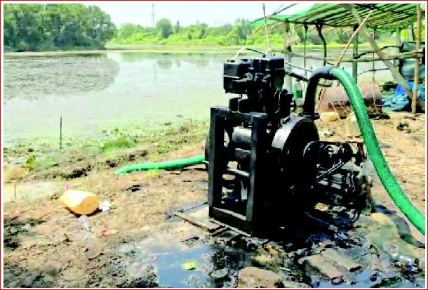 મોટી ચણવાઈમાં તળાવમાંથી ગેર કાયદે પાણી ઉલેચતા તત્વો બેફામ 