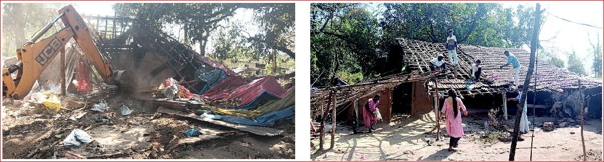 નાનીવહિયાળમાં ડિમોલિશનઃ ૩ પરિવાર બેઘર