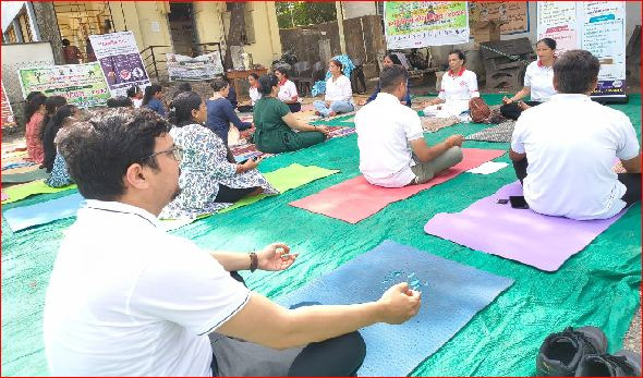 કોસંબામાં તાલુકા કક્ષાનો વિશ્વ યોગ દિવસ કાર્યક્રમ યોજાયો