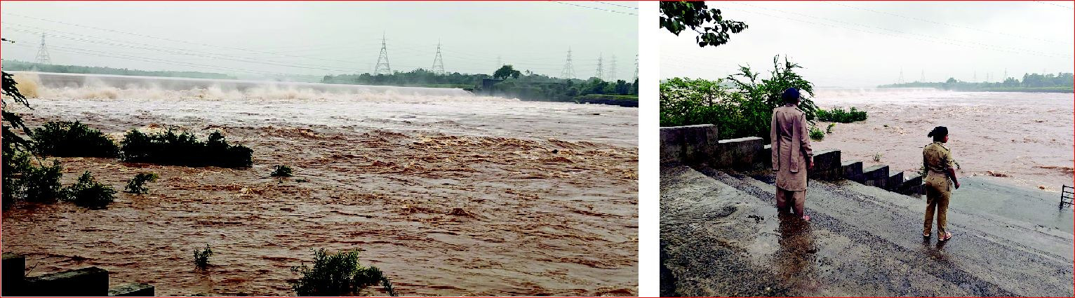 મધુબન ડેમમાંથી ૧.૨૪ લાખ ક્યુસેક પાણી છોડાતાં વાપી વિયર અોવરફલો