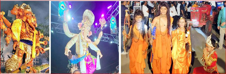વલસાડમાં પંચમુખી ગણેશજીની મૂર્તિ અને ડ્રેગન આકર્ષણનું કેન્દ્ર બન્યા