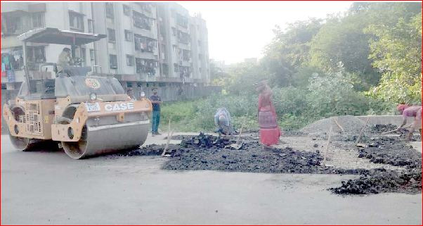 ચલા રિંગ રોડ પર ખાડા પુરાયા