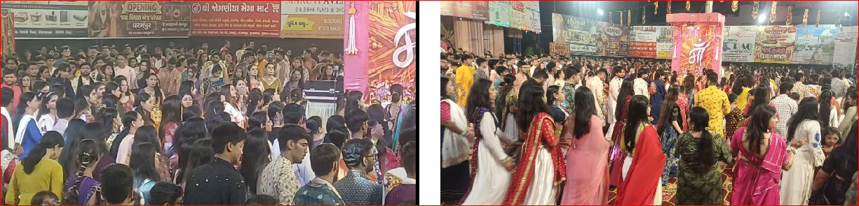 ધરમપુરમાં ઠેર ઠેર નવરાત્રિનો રંગ જામ્યો